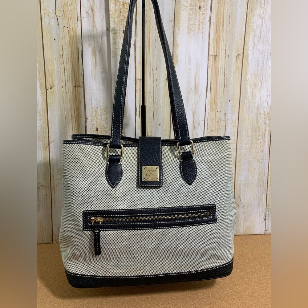 Dooney & Bourke Black and Cream Tote Bag